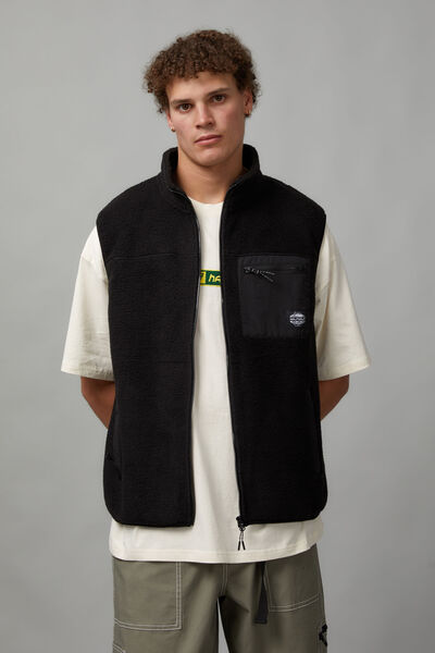 Sherpa Vest, BLACK