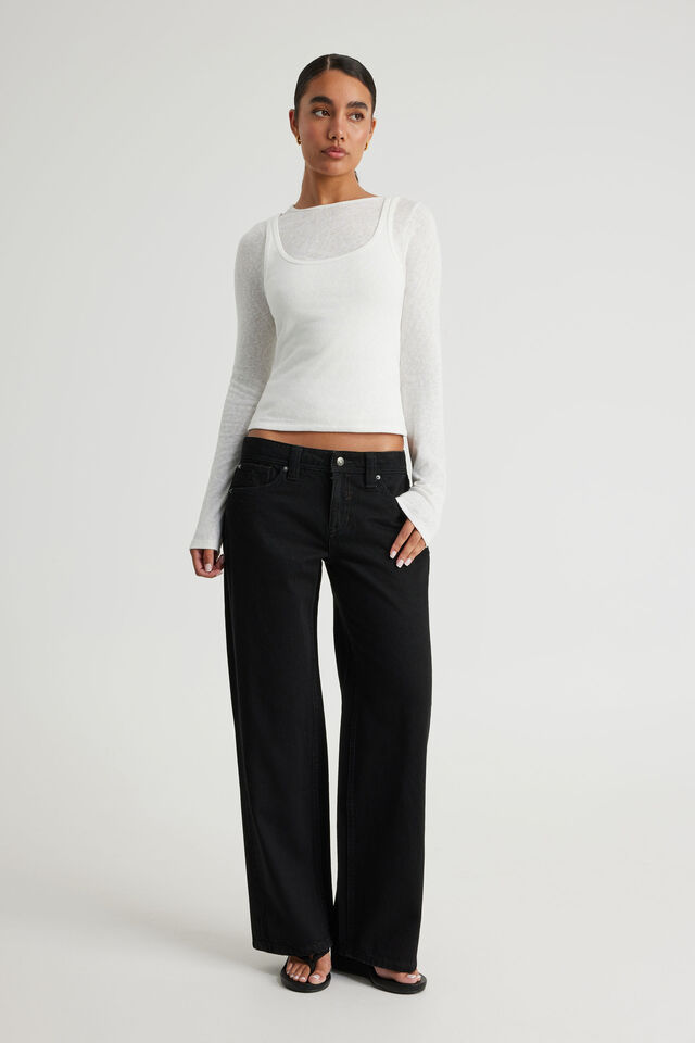 Fitted Long Sleeve Top, FOAM