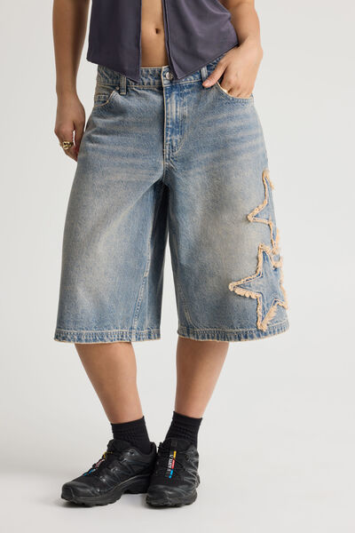 Mega Baggy Jort, PINK STATIC_STAR