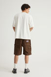 Half Half Painter Baggy Denim Short, RICH BROWN - alternate image 4