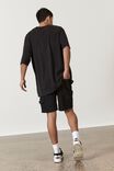 Oversized Music Merch T Shirt, LCN WMG WASHED BLACK/TY $IGN