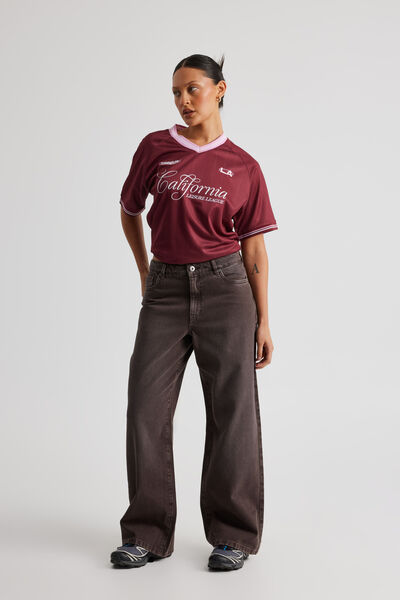 High Rise Baggy Jean, BITTER CHOC