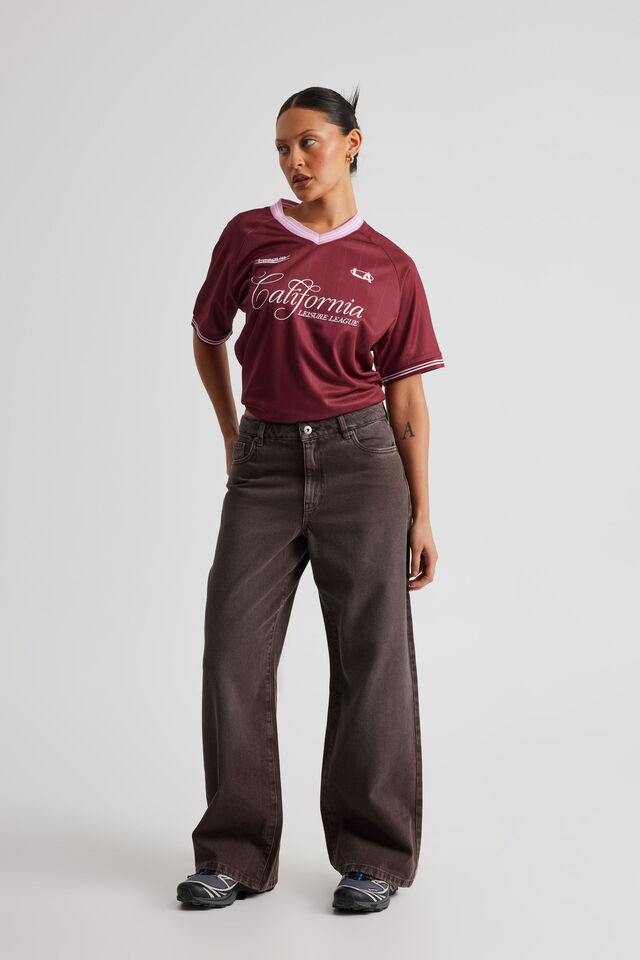 High Rise Baggy Jean, BITTER CHOC
