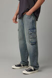 Half Half Baggy Cargo Jean, TINTED INDIGO - alternate image 2