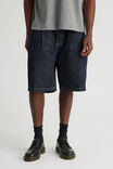 Half Half Classico Denim Short, PLEATED DARK RAW - alternate image 1