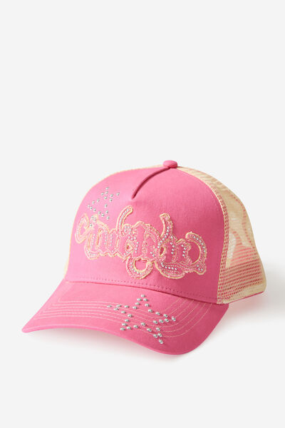 Fct Lucky Trucker Cap, PINK BUTTER MESH
