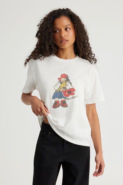 Music Merch Regular Tee, LCN BRA CLOUD/BILLIE CARTOON BABY
