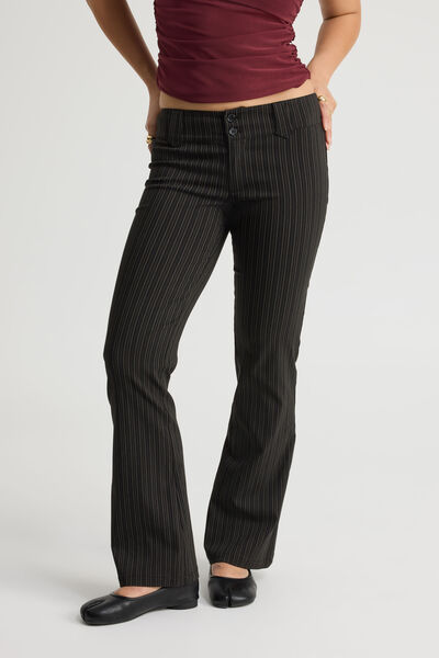 Jamie Dress Pant, BLACK PINSTRIPE