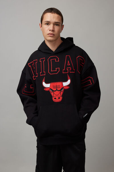 Nba Hoodie, LCN NBA BLACK/CHICAGO BULLS SUPERSIZE