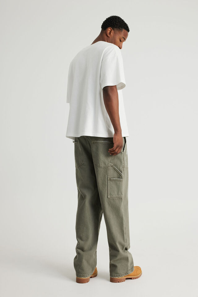 Notion Baggy Carpenter Jean, DISTRESSED GREEN