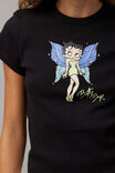 Betty Boop Slim Fit Graphic Tee, LCN BBP BLACK  / FAIRY BETTY - alternate image 4