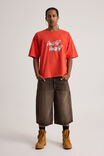 Half Half Heavyweight Box Fit Graphic Tshirt, HH LAVA/HALF HALF CHROME - alternate image 2