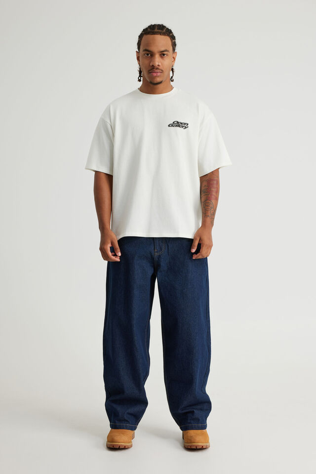 Open Gallery Box Fit Tshirt, OG CLOUD/PINK CRUSH CAN