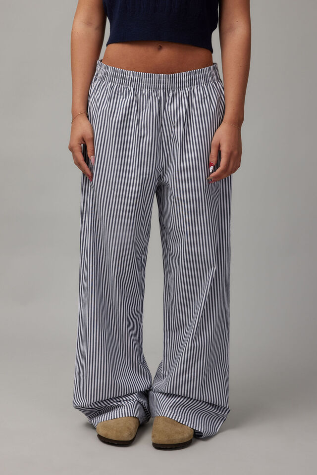 Tilly Relaxed Pant, NAVY STRIPE