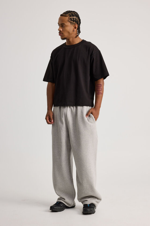 Boxy Cropped Tshirt, BLACK