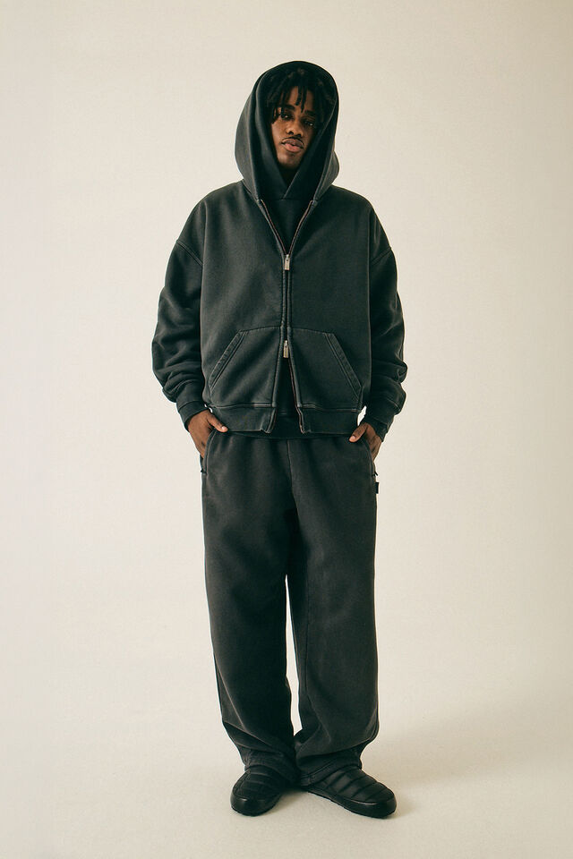 Authentics Premium Baggy Trackpant, WASHED BLACK
