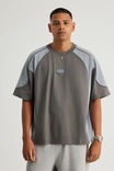 Half Half Boxy Tshirt, HH IRON/CONCRETE FLUID - alternate image 1