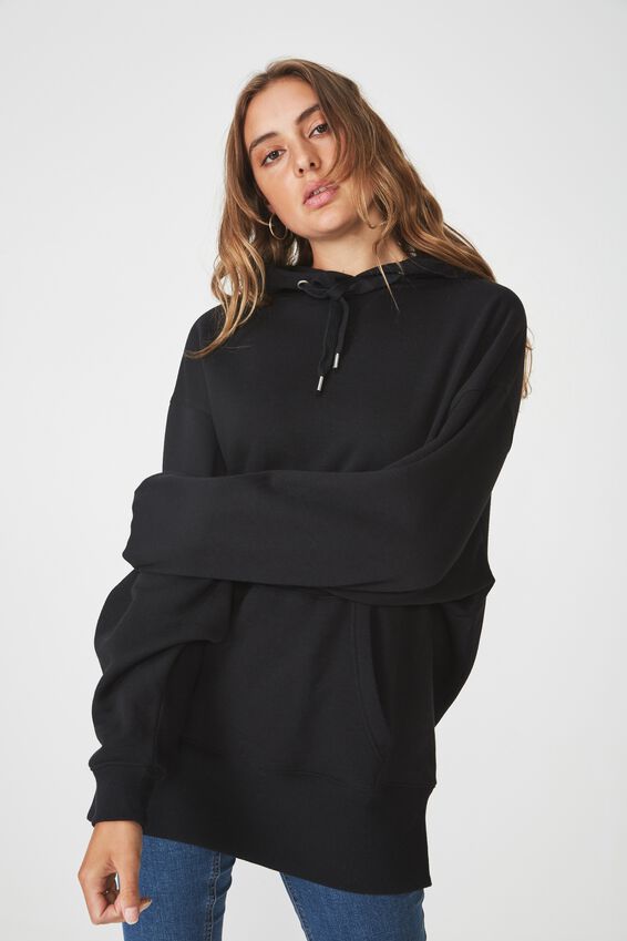 Oversized Hoodie, BLACK