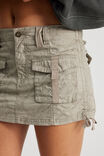 Elastic Waist Cargo Skirt, PEBBLE SNAKESKIN - alternate image 4