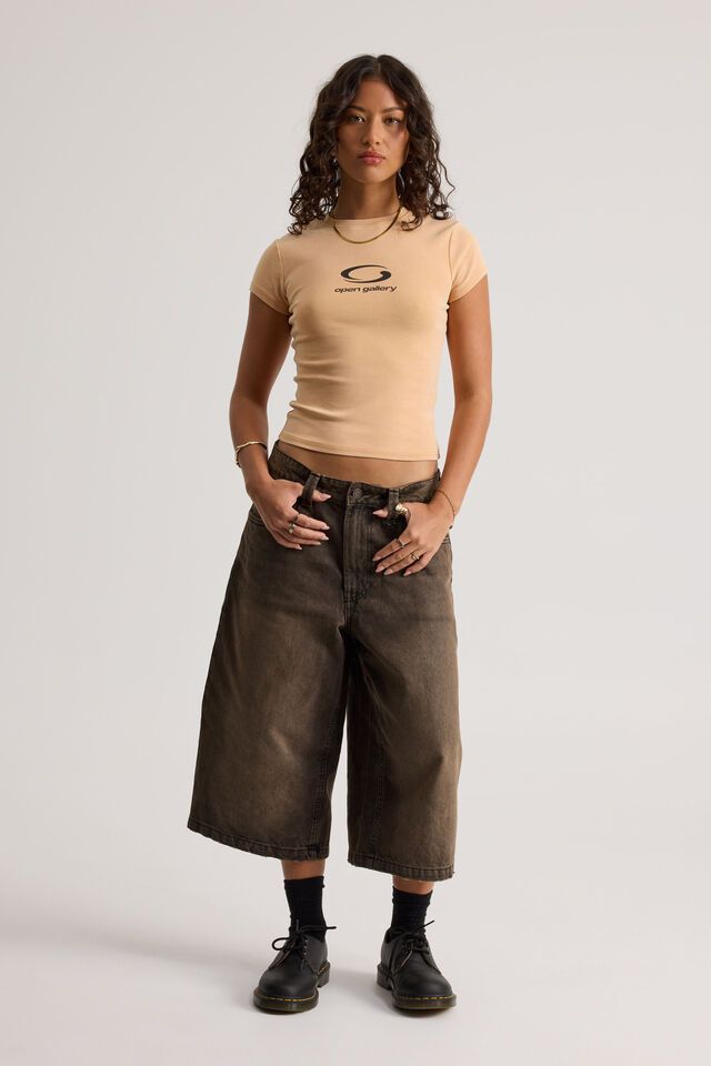 Open Gallery Fitted Tee, DUSTY TUMERIC/OG