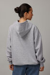 Washed Zip Through Hoodie, GREY MARLE - alternate image 5