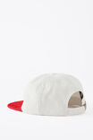 Half Half 5 Panel Cap Cord, WHITE RED CORD - alternate image 4