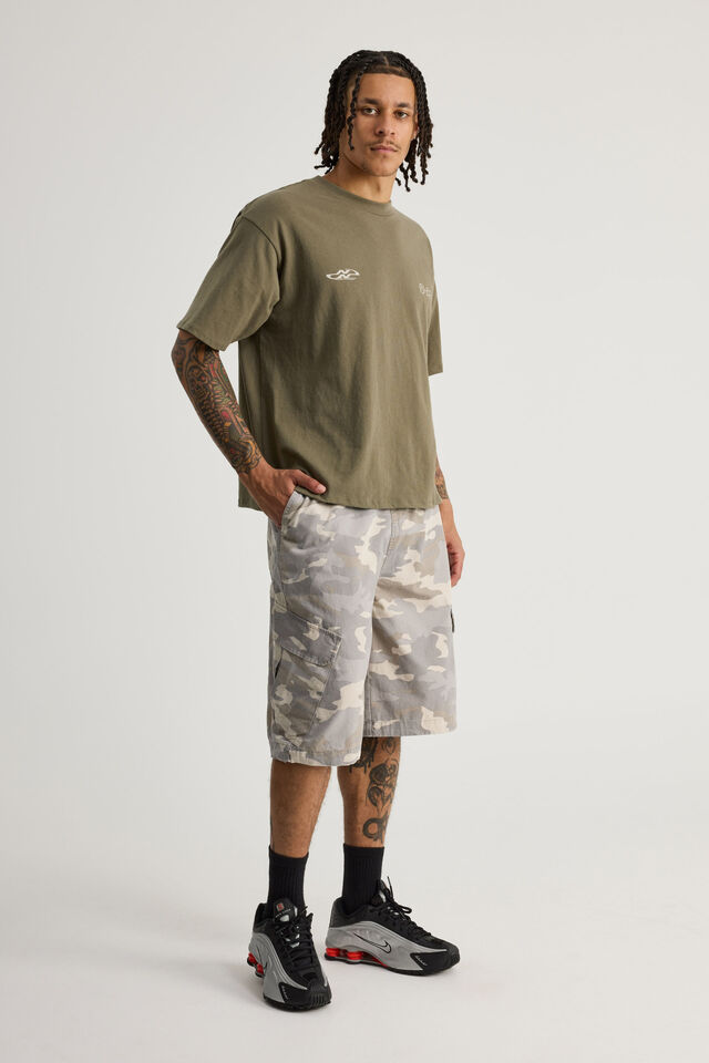 Notion Ultra Baggy Cargo Shorts, SNOW CAMO