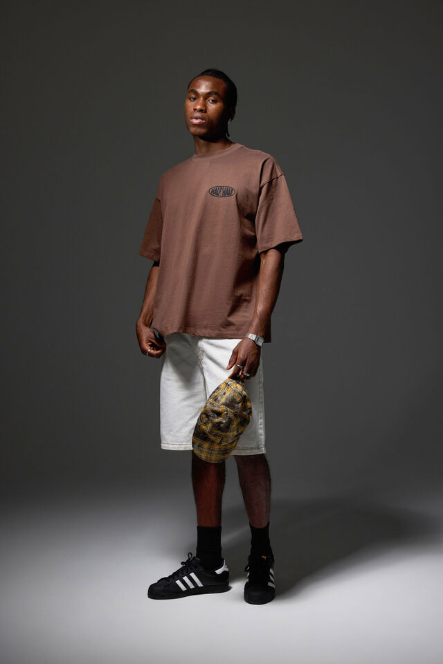 Half Half Box Fit Graphic T Shirt, HH MUD/HALF HALF ZINE STORE