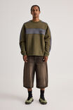Half Half Sports Crew, HH DEEP KHAKI/SPORT SPLICE - alternate image 2