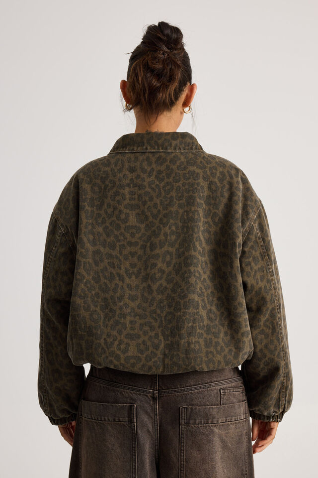 Jordie Workwear Jacket, WASHED LEOPARD