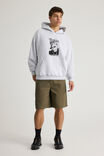 Music Merch Hoodie, LCN BRA SILVER MARLE/TUPAC CHROME - example image 2