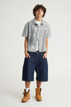 Notion Boxy Cropped Short Sleeve Shirt, NOTION MICRO CHECK/FULL FRONT GRAPHIC - example image 2