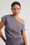 Batwing Longline Top, ASH GREY - alternate image 4