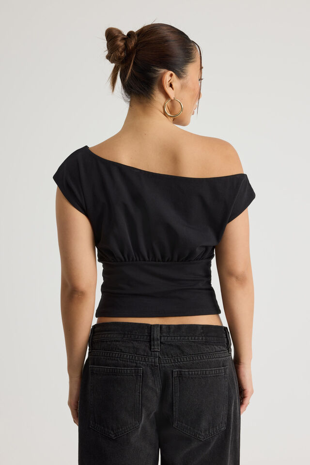 Batwing Top, BLACK