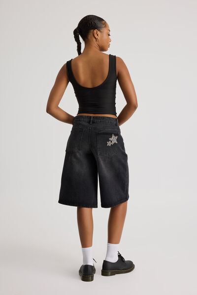 Mega Baggy Jort, MIDNIGHT BLACK