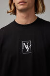 Heavy Weight Box Fit Graphic Tshirt, UC BLACK/NY SQUARE - alternate image 4