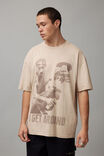 Oversized Music Merch T Shirt, LCN BRA BEIGE/TUPAC GET AROUND - alternate image 1