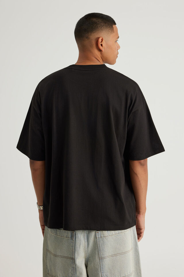 Half Half Heavyweight Box Fit Graphic Tshirt, HH BLACK/WORLDWIDE PILL