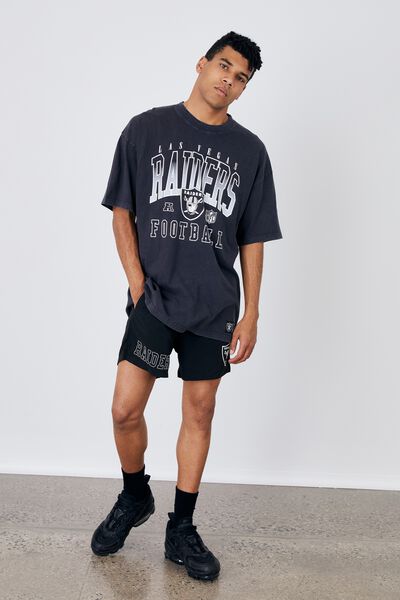 Oversized Nfl T Shirt, LCN NFL WASHED BLACK/RAIDERS FOOTBALL