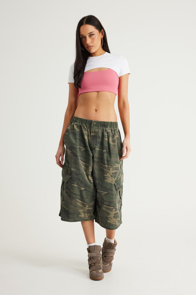 Snatched Bolero Tee, WHITE