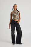 Harper Backless Halter Top, SNOW LEOPARD - alternate image 2