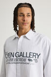Open Gallery Boxy Cropped Long Sleeve Shirt, OG OXFORD BLUE/EVERYDAY ART - alternate image 4