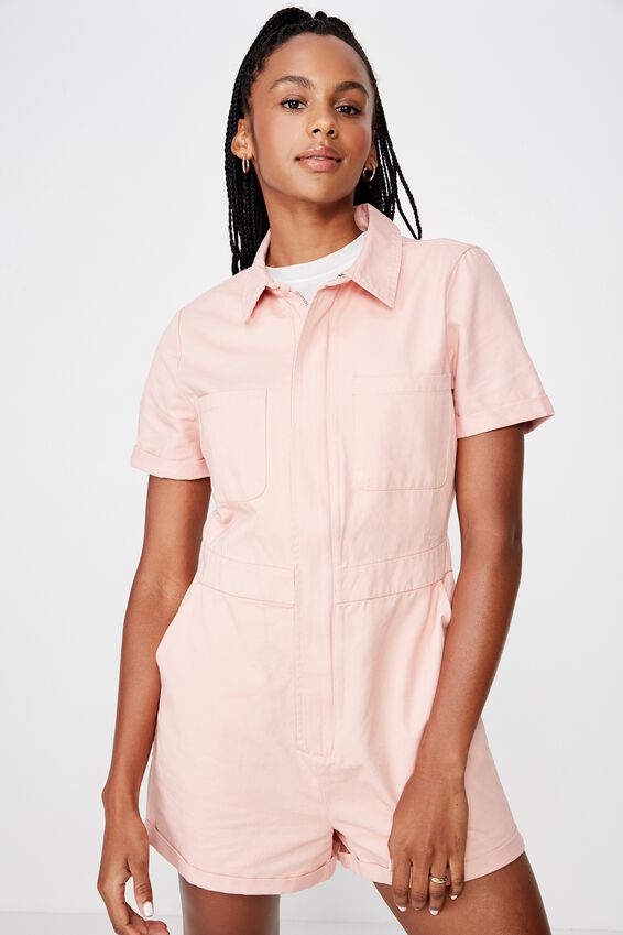 Utility Jumpsuit, DUSTY PINK