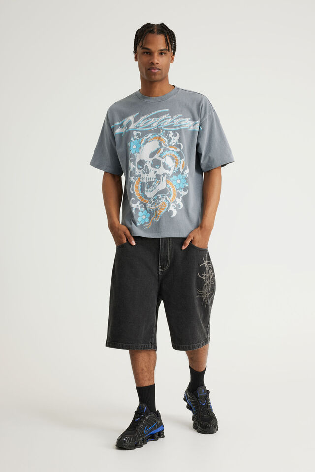 Notion Vintage Graphic Tshirt, NTN WASHED PAVEMENT/SKULL & SNAKE