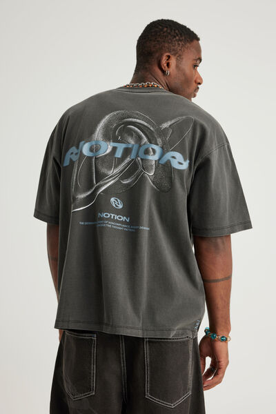 Notion Vintage Graphic Tshirt, NTN WASHED BLACK/INTERTWINED