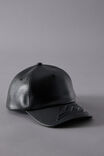 Open Gallery Brim Emboss Cap, OG BLACK PU BRIM EMBOSS - alternate image 1