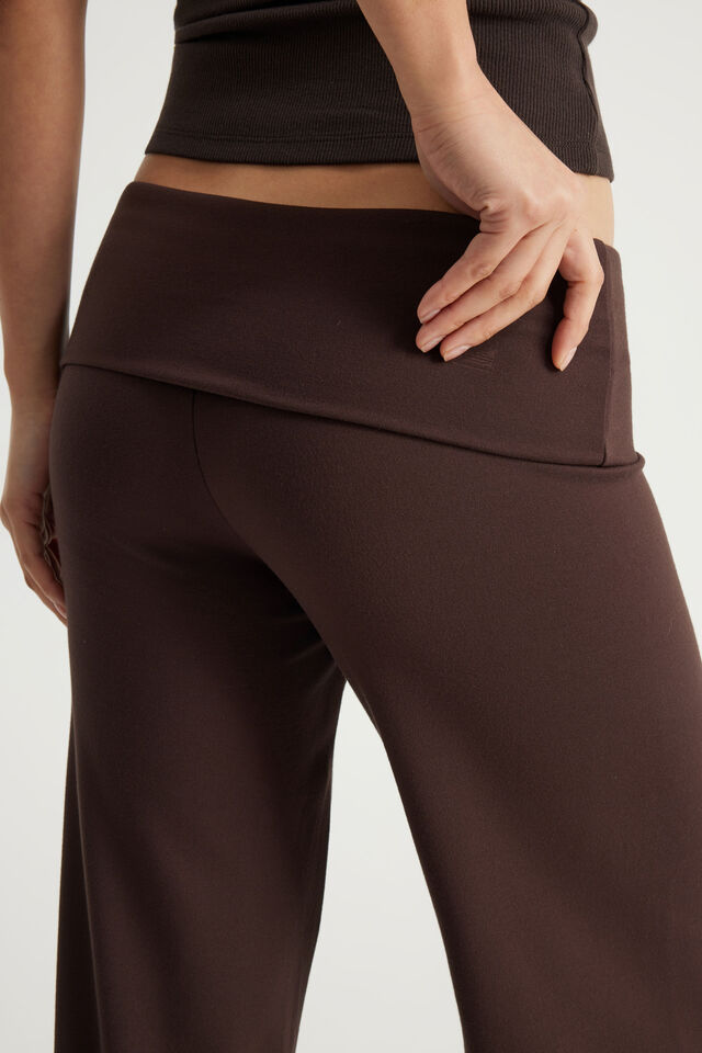 Roll Waistband Pant, UMBER