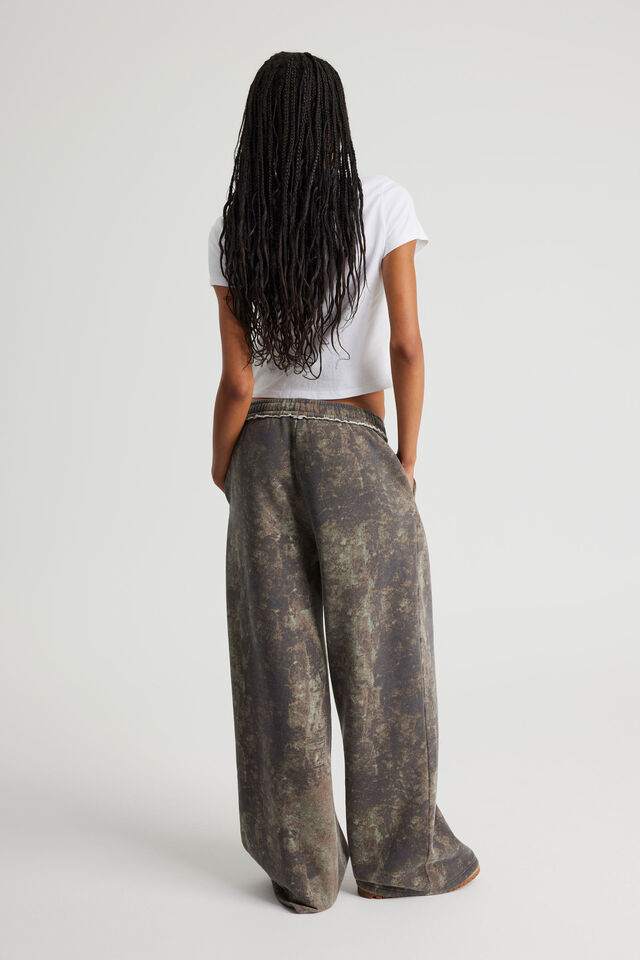 Classic Wide Leg Trackpant, NTN WASHED ABSTRACT DYE CAMO/RAW
