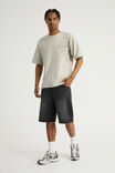 Notion Baggy Denim Short, BLACK VEIL/GHOST GRAPHIC - example image 3