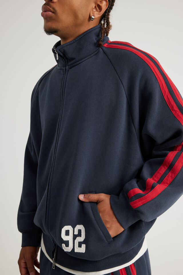 Open Gallery Funnel Neck  Zip Through, OG WASHED SEAL/92